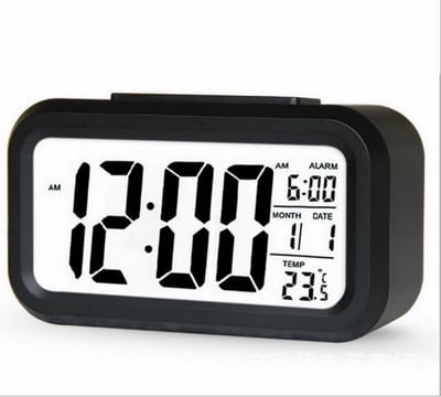 Reducere ceas cu alarmă digitală cu LED Iluminare din spate Amânare Mute Calendar Desktop Electronic Bcaklight Ceasuri de masă Ceas de birou