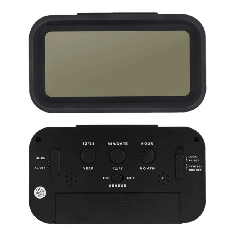 Karstā izpārdošana LED digitālais modinātājs Fona apgaismojums Atlikt Izslēgt Kalendārs Darbvirsma Elektroniski Bcaklight Galda pulksteņi Galda pulkstenis