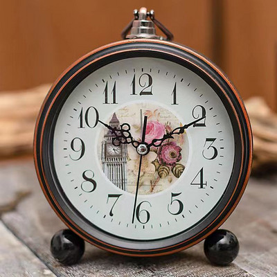 Retro stiliaus metalinis žadintuvas Kūrybiški mokiniai Vaikų gimtadienio dovanos Miegamojo papuošalai Rašomasis žadintuvas