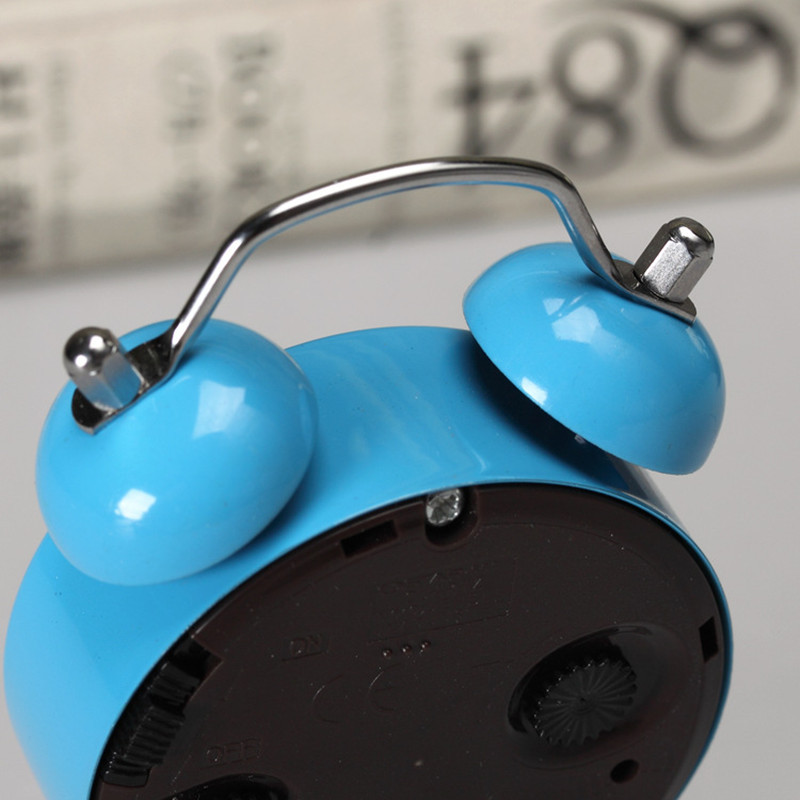 Jauns mini modinātājs, slaucīšanas galda pulkstenis, radošs, jauks mini metāla mazs modinātājs elektronisks mazs modinātājs