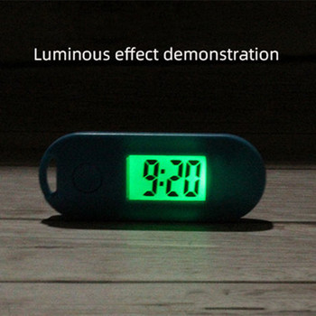 Silent Luminous ABS Ψηφιακό Ηλεκτρονικό Ρολόι Φοιτητικής Εξεταστικής Βιβλιοθήκης Ρολόι τσέπης Πράσινο οπίσθιο φωτισμό LCD Μίνι φορητή οθόνη