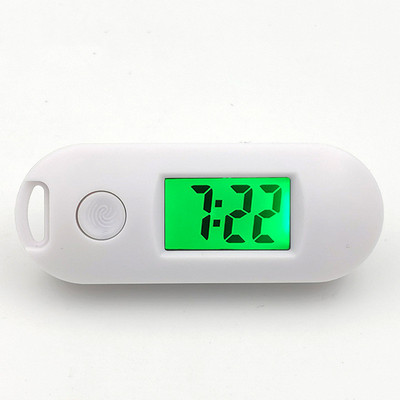 Kluss gaismas ABS digitālais elektroniskais pulkstenis studentu eksāmenu bibliotēkas kabatas pulkstenis zaļā fona apgaismojuma LCD displejs mini pārnēsājams