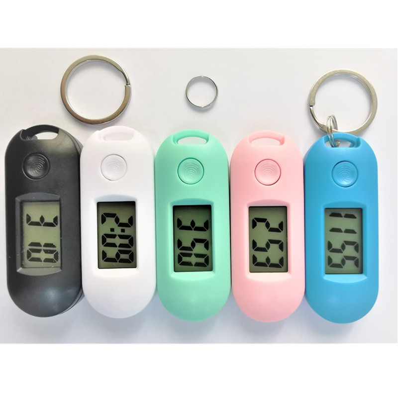 Kluss gaismas ABS digitālais elektroniskais pulkstenis studentu eksāmenu bibliotēkas kabatas pulkstenis zaļā fona apgaismojuma LCD displejs mini pārnēsājams