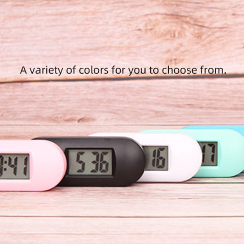 Kluss gaismas ABS digitālais elektroniskais pulkstenis studentu eksāmenu bibliotēkas kabatas pulkstenis zaļā fona apgaismojuma LCD displejs mini pārnēsājams