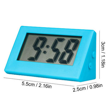 Οθόνη ώρας LCD Μικρό Ξυπνητήρι Έξυπνο Ψηφιακό χωρίς Tick Ήσυχο Ρολόι Επιτραπέζιου Βελτιωτικό Διακόσμηση με μπαταρία