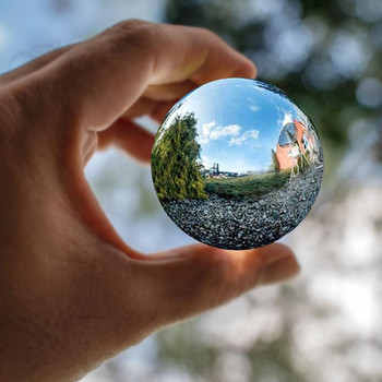 Гледаща топка Отразителна градинска сфера от неръждаема стомана с лъскаво огледално отражение Перфектни градински орнаменти за дома на открито