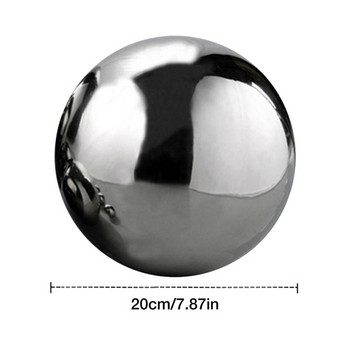 Гледаща топка Отразителна градинска сфера от неръждаема стомана с лъскаво огледално отражение Перфектни градински орнаменти за дома на открито