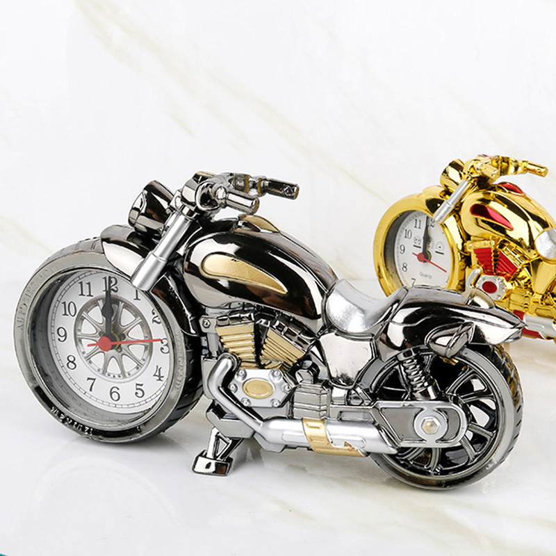 Radošs motocikla modeļa modinātājs Retro 3D motocikla modinātājs Home Living Rome Study Dekoratīvie digitālie pulksteņi