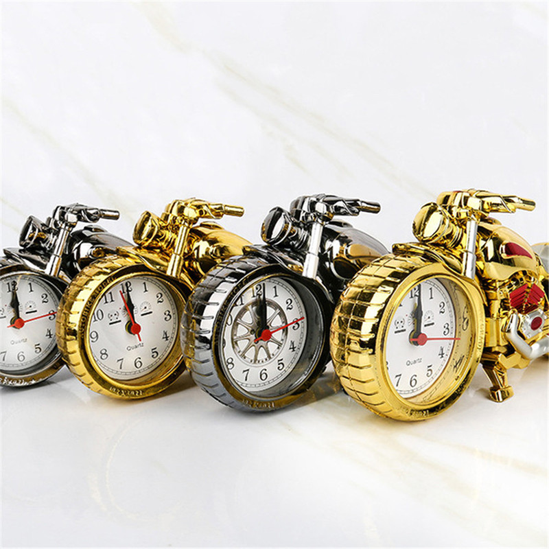 Radošs motocikla modeļa modinātājs Retro 3D motocikla modinātājs Home Living Rome Study Dekoratīvie digitālie pulksteņi