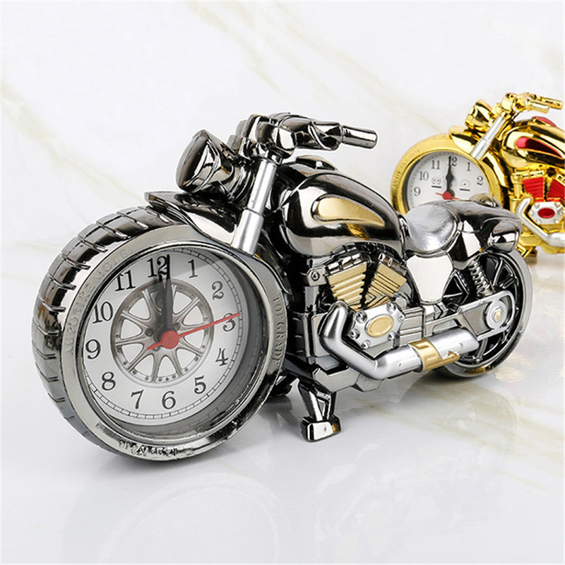 Radošs motocikla modeļa modinātājs Retro 3D motocikla modinātājs Home Living Rome Study Dekoratīvie digitālie pulksteņi