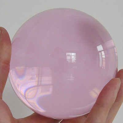 40 mm K9 Розова кристална стъклена топка за декорация на сферична фотография Декоративни топки за дома Изискан подарък