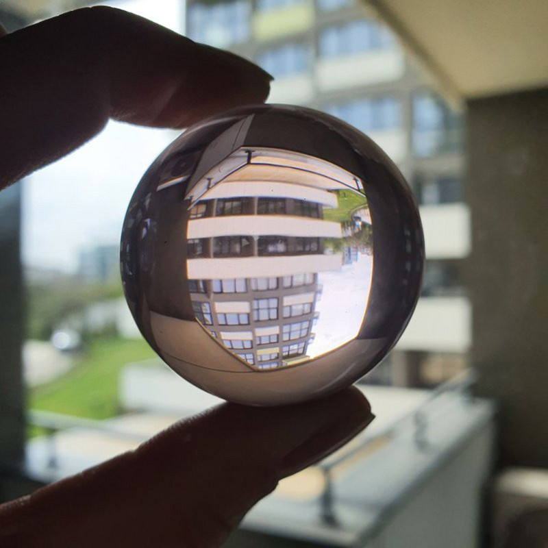 40 mm K9 rozā kristāla stikla bumbiņa sfērisku fotogrāfiju dekorēšanai mājas dekoratīvās bumbiņas, izsmalcināta dāvana