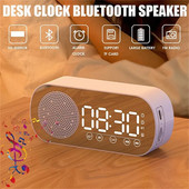 Új asztali intelligens óra Bluetooth hangszóró FM rádió ébresztőóra Audio HD tükör képernyő támogatás TF kártya hálószobai órákhoz