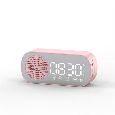 Új asztali intelligens óra Bluetooth hangszóró FM rádió ébresztőóra Audio HD tükör képernyő támogatás TF kártya hálószobai órákhoz