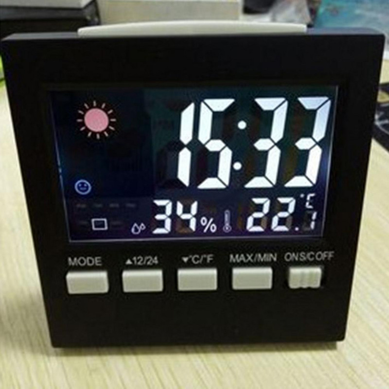 Szundi ébresztőóra LED kijelző Elektronikus naptár Digitális tükör Hőmérséklet USB/AAA tápellátású többfunkciós íróasztal Időjárás S