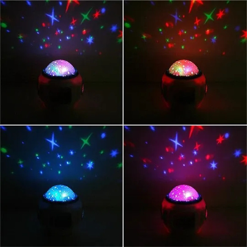 LED zenei ébresztőóra Csillagos csillagos égbolt vetítési színváltoztatás éjjeli lámpával naptári hőmérő szundi funkcióval