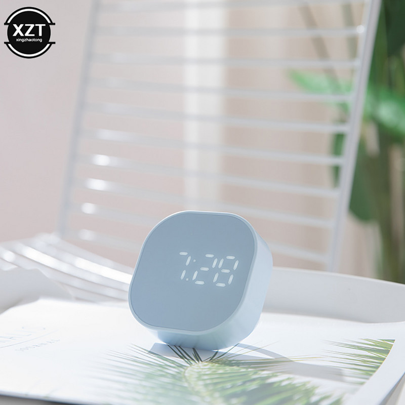 Šviečiantis elektroninis tylus žadintuvas prie lovos Išmanusis temperatūros jutiklis Magnetinis traukos stalinis laikrodis Namų dekoravimas