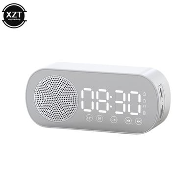 Jauns bezvadu Bluetooth skaļrunis HD spogulis pulkstenis dubultā modinātāja atbalsts TF karte FM radio skaņu josla HIFI mūzikas kaste skaņas joslas Mini stereo