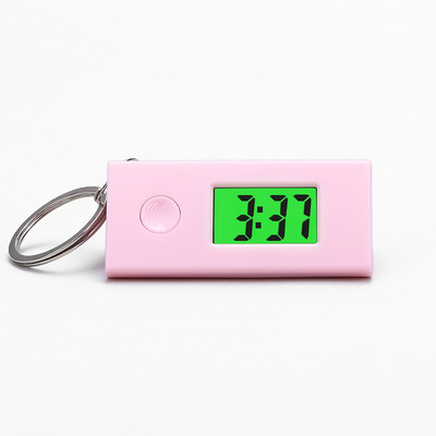 Šviečiantis ABS skaitmeninis elektroninis laikrodis mini nešiojamasis studentų egzaminas Tylus laikrodžio biblioteka, kišeninis laikrodis, apšviestas LCD ekranas