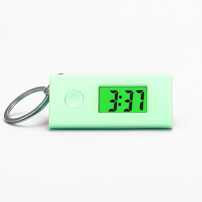 Šviečiantis ABS skaitmeninis elektroninis laikrodis mini nešiojamasis studentų egzaminas Tylus laikrodžio biblioteka, kišeninis laikrodis, apšviestas LCD ekranas