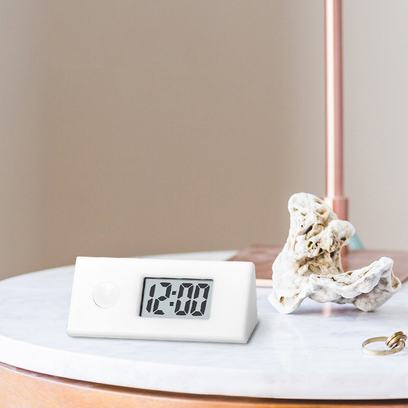 Šviečiantis ABS skaitmeninis elektroninis laikrodis mini nešiojamasis studentų egzaminas Tylus laikrodžio biblioteka, kišeninis laikrodis, apšviestas LCD ekranas