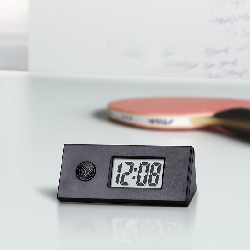 Šviečiantis ABS skaitmeninis elektroninis laikrodis mini nešiojamasis studentų egzaminas Tylus laikrodžio biblioteka, kišeninis laikrodis, apšviestas LCD ekranas