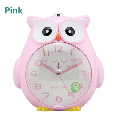 Χαριτωμένη κουκουβάγια Ρολόι ξυπνητήρι Επιτραπέζιο ρολόι Φωτεινή λειτουργία Ξυπνητήρι για παιδιά Φίλοι Δώρα Αθόρυβη κίνηση σκουπίσματος