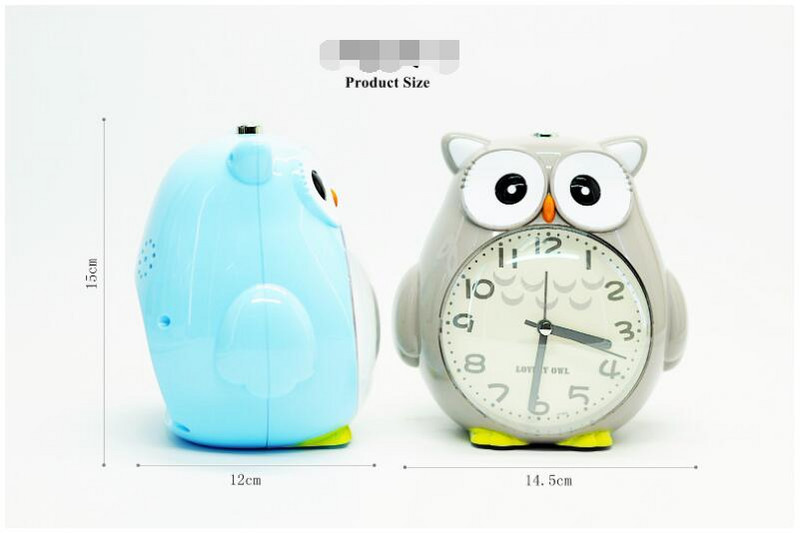 Χαριτωμένη κουκουβάγια Ρολόι ξυπνητήρι Επιτραπέζιο ρολόι Φωτεινή λειτουργία Ξυπνητήρι για παιδιά Φίλοι Δώρα Αθόρυβη κίνηση σκουπίσματος
