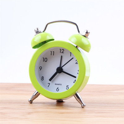 Retro Skaļš Modinātājs Dubultais zvans Mehāniskā atslēga Brūces Kluss Rādītājs Modinātājs Nakts gaismas pulksteņi Mājas Dekora sienas pulkstenis