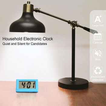 Ψηφιακό ρολόι Small No Tick Ηλεκτρικό ξυπνητήρι ψηφιακό αθόρυβο ρολόι Λειτουργεί με μπαταρία Ψηφιακό ρολόι με κουμπί μπαταρία Τραπέζι γραφείου