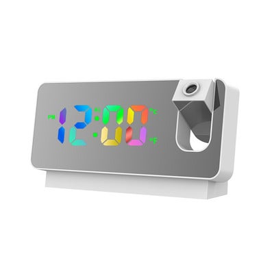 180° projekcijas LED digitālais viedais modinātājs USB uzlādes pulksteņa galds elektroniskie pulksteņi atlikšanas funkcija guļamistabas gultas pulkstenis