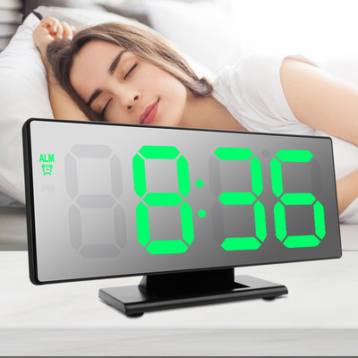 Digitaalne äratuskell LED peegel elektroonilised kellad Multifunktsionaalne suur LCD ekraan Digitaalne lauakell temperatuurikalendriga