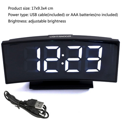 Digitālais modinātājs LED spogulis elektroniskie pulksteņi daudzfunkcionāli liels LCD displejs digitālais galda pulkstenis ar temperatūras kalendāru