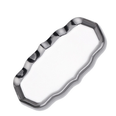 Δημιουργικός μεταλλικός δίσκος αποθήκευσης Χρυσά καλλυντικά Δίσκος φινιρίσματος κοσμημάτων Μικρά είδη Δίσκος προβολής κοσμημάτων Καθρέφτης Λογοτεχνικό ρετρό πιάτο