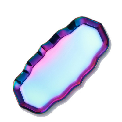 Δημιουργικός μεταλλικός δίσκος αποθήκευσης Χρυσά καλλυντικά Δίσκος φινιρίσματος κοσμημάτων Μικρά είδη Δίσκος προβολής κοσμημάτων Καθρέφτης Λογοτεχνικό ρετρό πιάτο