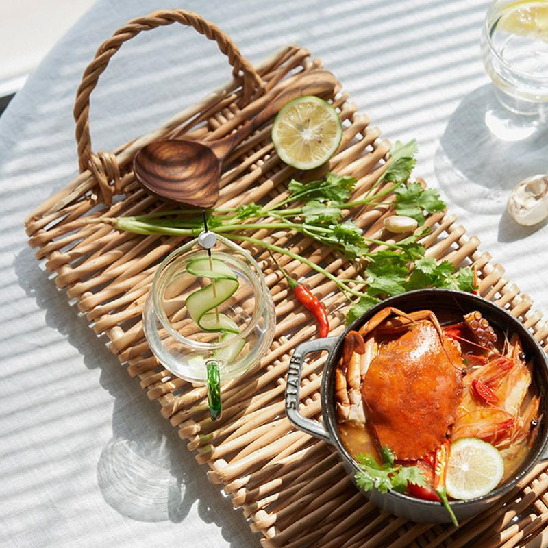 Käsitsi kootud toiduserveerimistelgi korvialus Puuviljakorv Kootud leivakorv Toitlustusalus Leivahoidla korvi hoiurekvisiit