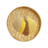 Käsitsi kootud bambussõel Käsitsi maalitud bambusest parve ümmargune hoiualuskorv Dekoratiivne kuivatamine bambusvarras Kodupood DIY Decor