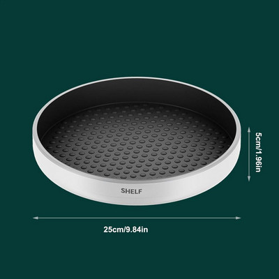 1 gab. Viegls atskaņotājs, daudzfunkcionāls rotējošs garšvielu uzglabāšanas paplāte Izturīgs neslīdošs garšvielu un kosmētikas plaukts mājām