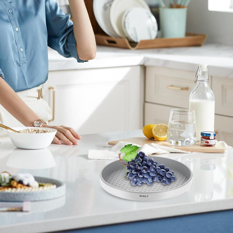 1 gab. Viegls atskaņotājs, daudzfunkcionāls rotējošs garšvielu uzglabāšanas paplāte Izturīgs neslīdošs garšvielu un kosmētikas plaukts mājām