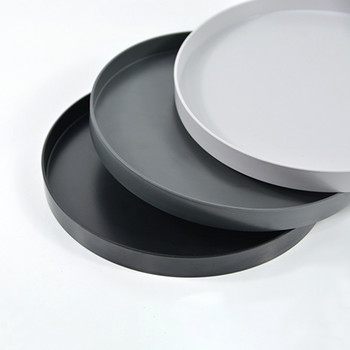 Настолна тава за съхранение Nordic пластмасови кръгли подноси за бижута Всекидневна Кухненска маса Поднос за хранене Чиния с дръжка Home Decor
