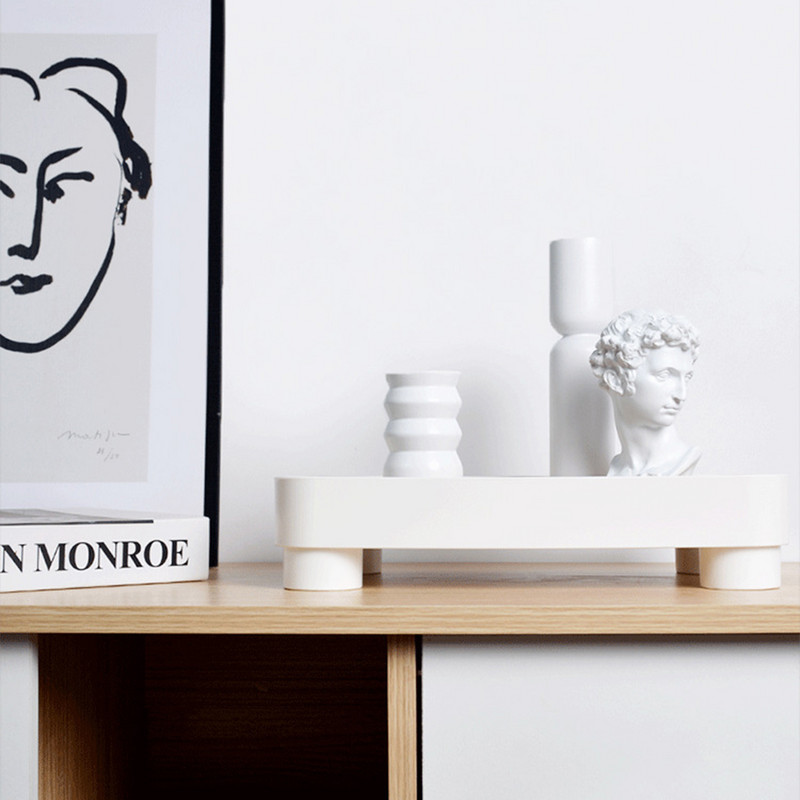 Uzglabāšanas paplāte Atslēgu plāksnīšu konteineri Vienkārša stila mazo priekšmetu konteineri Galda un dažādi piederumi Organizatora konteineri balti