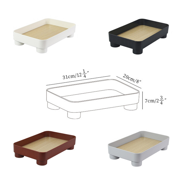 Uzglabāšanas paplāte Atslēgu plāksnīšu konteineri Vienkārša stila mazo priekšmetu konteineri Galda un dažādi piederumi Organizatora konteineri balti