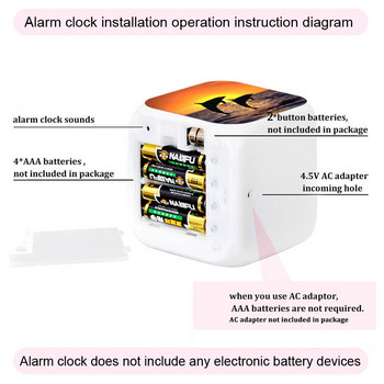 Black Horse LED будилник 7 цвята светещ многофункционален дигитален часовник детска стая маса за събуждане аларма детски коледни подаръци