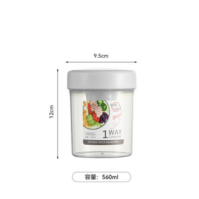 Šalica za žitarice za mliječni doručak Kutija za pohranu Hermetički zatvoreni odjeljak za hranu Prozirne čaše za hrskanje Dvoslojna boca