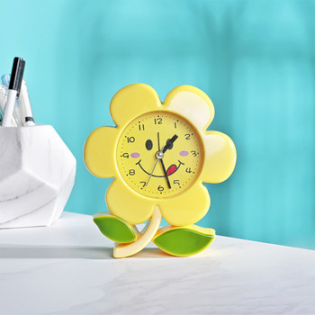 1PC Lovely Premium πολύχρωμο λουλούδι σε σχήμα δημιουργικό ρολόι κομοδίνου Ξυπνητήρι Επιτραπέζια διακόσμηση για παιδιά μαθητές Ramdon Color
