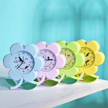 1PC Lovely Premium πολύχρωμο λουλούδι σε σχήμα δημιουργικό ρολόι κομοδίνου Ξυπνητήρι Επιτραπέζια διακόσμηση για παιδιά μαθητές Ramdon Color