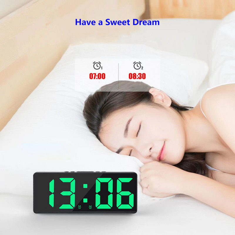 Stalinio kompiuterio skaitmeninis žadintuvas Reloj Despertador LED laikrodžiai Didelio skaičiaus elektroninio laikrodžio foninis apšvietimas Namų dekoravimas