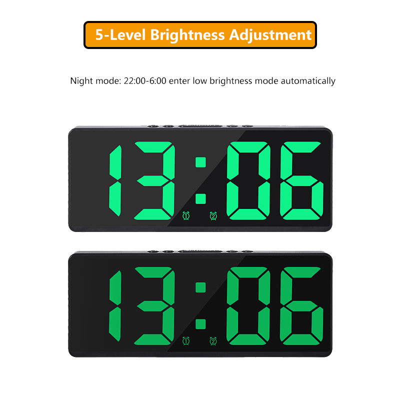 Stalinio kompiuterio skaitmeninis žadintuvas Reloj Despertador LED laikrodžiai Didelio skaičiaus elektroninio laikrodžio foninis apšvietimas Namų dekoravimas