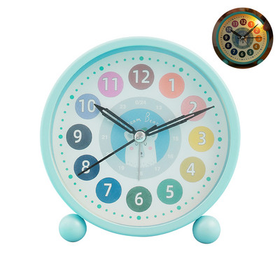 Analóg Csendes éjszakai fénnyel Könnyen leolvasható Diákasztal gyerekeknek ébresztőóra Otthoni dekoráció Éjjeli elemmel működő, aranyos rajzfilm gyerekeknek