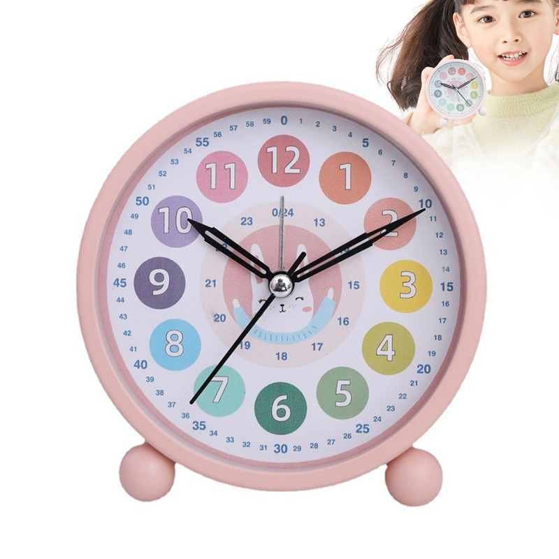 Analóg Csendes éjszakai fénnyel Könnyen leolvasható Diákasztal gyerekeknek ébresztőóra Otthoni dekoráció Éjjeli elemmel működő, aranyos rajzfilm gyerekeknek